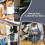 34Oz Thermal Coffee Carafe for Hot/Cold, Stainless Steel Thermos Carafes for Hot Liquids, Dustproof Insulated Hot Water Carafe for Party/Home,Charcoal