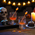 30 Pcs Halloween Swizzle Sticks Plastic Coffee and Cocktail Stirrers Fall Thanksgiving Drink Stirrers Cocktail Mixers for Halloween Fall Autumn Party Tea Coffee Bar Decoration(Popcorn)