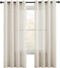NICETOWN Linen Flax Semi Sheer Curtains 72" Length, Grommet Top Bedroom Window by NICETOWN