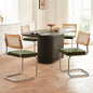 GrandNoor Rattan Dining Chairs Set, Wooden Mid Century Modern Dining Room Chairs by GrandNoor