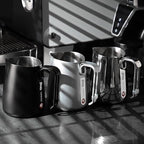 Bincoo Espresso Milk Frothing Pitcher Stainless Steel 20oz/600ML Coffee Milk Frother Cup-Milk Frothing Pitcher with Measurement Lines,Ergonomic Handle for Latte Art & Cappuccin(Steel)