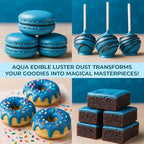 Bulk (20g) Light Blue Luster Dust Edible Glitter for Cocktails | Premium Edible Light Blue Luster Dust for Cake Decorations - Edible Glitter for Drinks Cupcakes Cookies Cakes Food Paint
