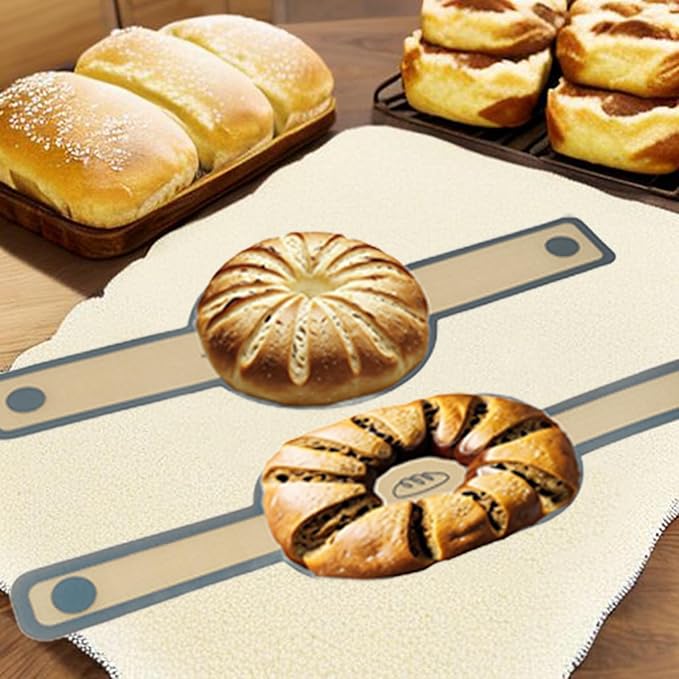 silicone baking mat Oval and Round-sourdough bread baking-supplies silicone bread sling bread making tools with Extra Long Handles, Easy and Stable to Transfer Sourdough Bread, Grey, Gray