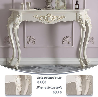 Vintage Entryway Table, Antique Wood Console Table - Image 7