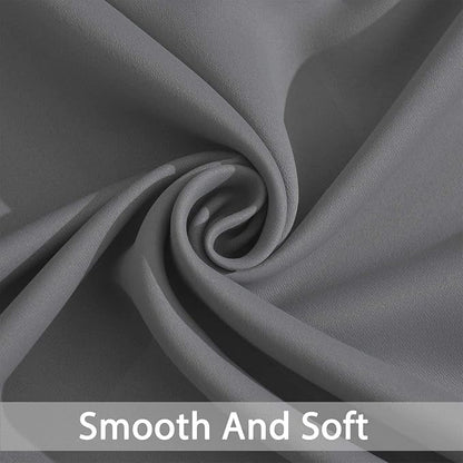 Yakamok Grey Room Darkening Curtains 84 inch Gray Sliding Door Drapes | 1 - Image 5
