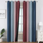 Navy Blue and Burgundy Red Ombre Blackout Bedroom Curtains 108 Inches Long | by ESTELARTEXTILER