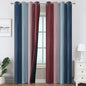 Navy Blue and Burgundy Red Ombre Blackout Curtains by ESTELARTEXTILER