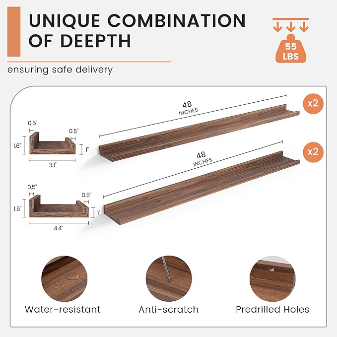 FLYJOE Floating Picture Ledge Shelves - Image 3
