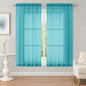 Sheer Curtains 63 inch Length 2 Panels Set, Rod Pocket Voile Fimly Sheer Drapes by OWENIE