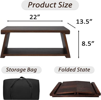 Japanese Low Floor Table Folding Coffee Tables - Image 2