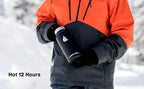HYDRO CELL Stainless Steel Insulated Water Bottle with Straw - For Cold & Hot Drinks - Metal Vacuum Flask with Screw Cap and Modern Leakproof Sport Thermos for Adults (Black 32oz)