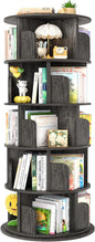 Aheaplus Rotating Bookshelf, 360 Display Wood Spinning Bookshelf Tower by Aheaplus