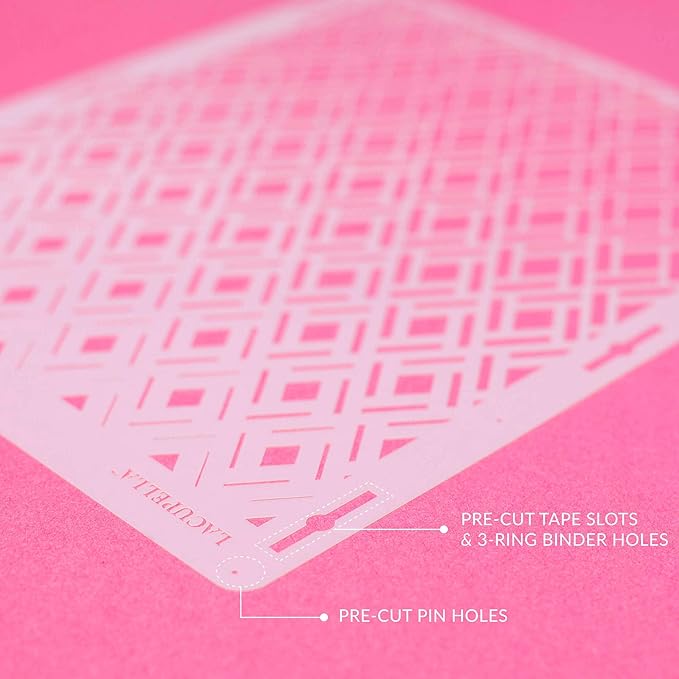 Cake Baking Stencil - Seamless Delicate Pattern for Decorating Tall Double Barrel Cake to Use with Buttercream, Royal Icing, Ganache, Paint, Airbrush (FLO)