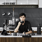 MHW-3BOMBER 58mm Espresso Tamping Station, Adjustable Height Bottomless Portafilter Tamping Station with Non-slip Silicone for 58mm Espresso Machines, Aluminum Alloy, YU Series, T5839-OS