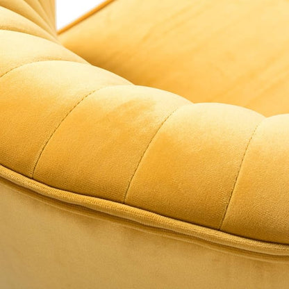 HULALA HOME Velvet Accent Chair, Modern Upholstered Cute Side Chair - Image 7