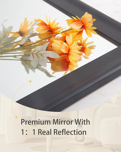 Black Mirror for Bathroom, Rectangle Rustic 30 x 36 inch Vanity Mirror for Wall - Image 6