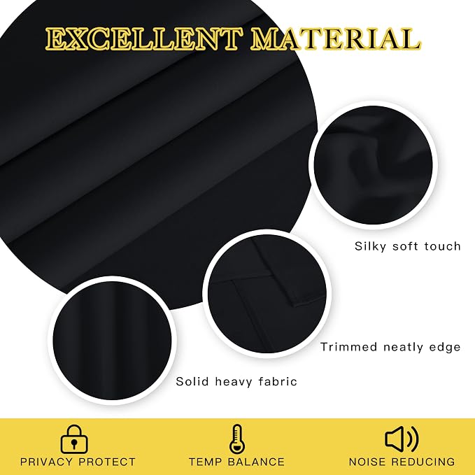 NICETOWN Black Out 110 inch Curtain - Image 4