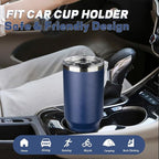 40 oz Tumbler with Lids and Straws, Stainless Steel Insulated Coffee Tumbler, Double Wall Vacuum Insulated Travel Mug Cup, Leakproof Thermal Coffee Cup for Hot and Cold Drinks (Navy Blue)