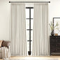 MIULEE Natural Pinch Pleated 100% Blackout Linen Curtains 40x112 Inches | Room by MIULEE