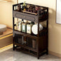 Bamboo Storage Cabinet with Drawer, Tea Set/Book/Decorative Items Storage Rack by Unknown
