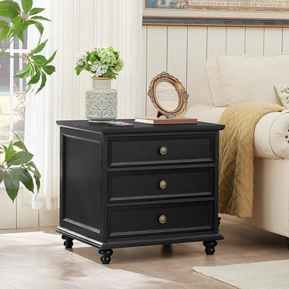 Joaxswe 24" Wide Farmhouse Night Stand, Large End Table - Image 6