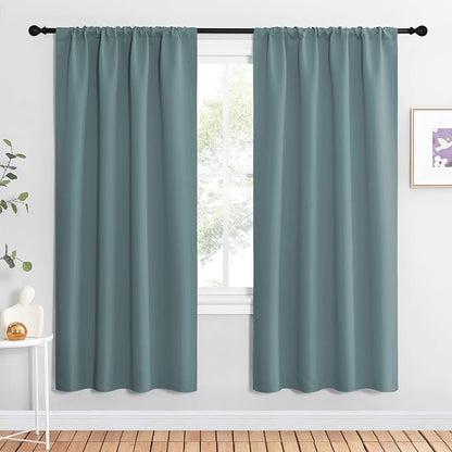 NICETOWN Greyish Blue Blackout Curtains Panels by NICETOWN