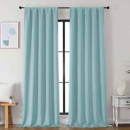 Simplebrand Aqua Blackout Curtains by Simplebrand