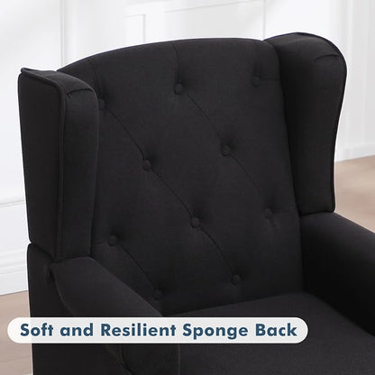 Accent Chair for Living Room, Mid Century Modern Upholstered Armchair, Wingback - Image 6