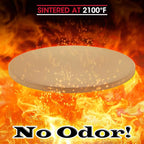 Unicook Small Pizza Stone 10.25 Inch for Oven and Grill, Round Baking Stone, Thermal Shock Resistant Cordierite Oven Pan with Plastic Dough Scraper, Ideal for Cooking Pizza, Bread