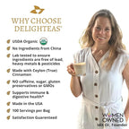 DelighTeas Organic Masala Chai Powder | Caffeine free, Unsweetened, Vegan, Keto | Ayurvedic Digestive Support blend for Chai Spice Tea | 100 Servings, 4oz
