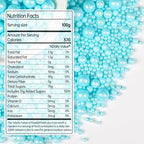 Blue Pearl Sprinkles for Cake Decorating, Edible Baking Candy, 150g/5.29oz Mix Size, Cake Topper Decorations, Cupcake, Ice cream for Kid's Birthday Christmas Party Valentine's Day