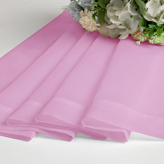Light Pink Sheer Curtains 90 Inches Long 2 Panels, Farmhouse Voile Living Room - Image 9
