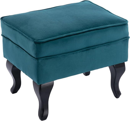 Accent Chairs with Ottoman Set of 2 Velvet Wingback Club Chair Upholstered - Image 4