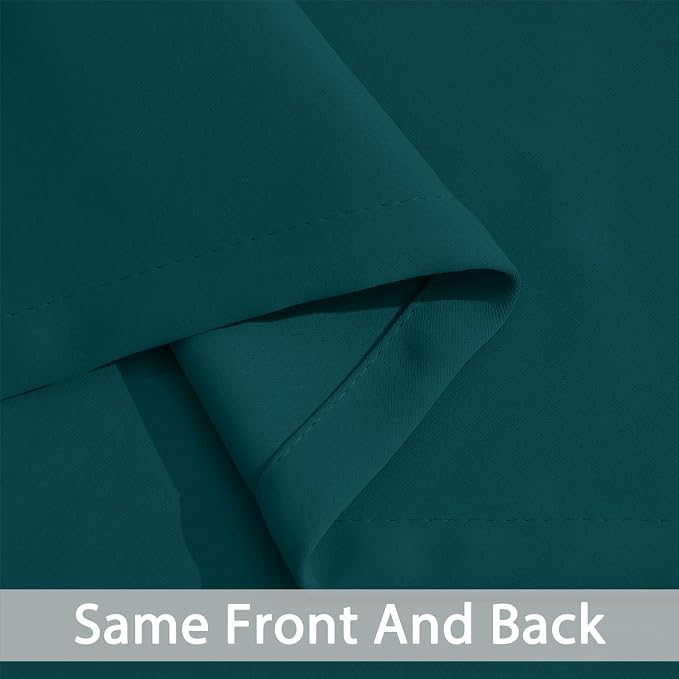 Yakamok Room Darkening Curtains 52x84 inch Length Dark Teal-Living Room | 2 - Image 6