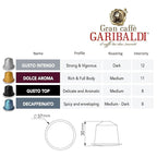 Gran Caffè Garibaldi Espresso Pods, Italian Roasted Compatible Nespresso Original Line Machines, 100% Arabica Blend, Brazilian & Central American Beans, Cocoa Aroma - Gusto Top (Aluminum) 200 Cups