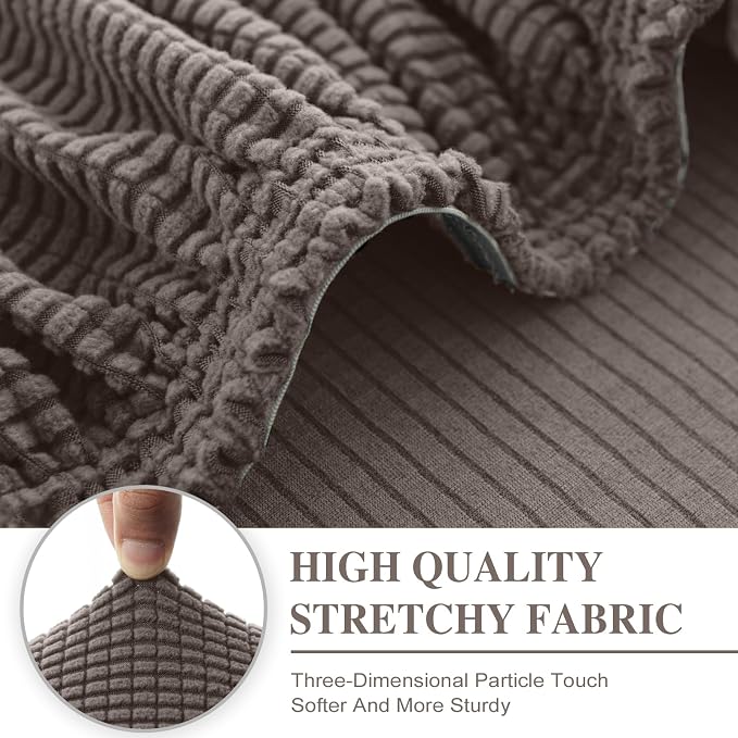 LA MEACK Couch Cushion Cover Seat Cushion Cover Stretch Armchair Cover Separate - Image 4