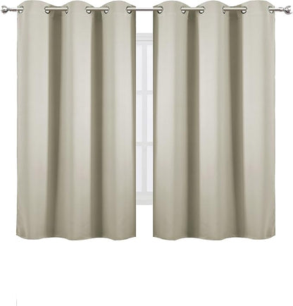 Light Beige Thermal Blackout Curtains/38 x 54 Inch/Set of 2 Panels Room - Image 2