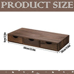 Suzile Coffee Pods Storage Holder Cabinet Vintage Countertop Storage Drawers Wooden Cup Organizer Under Brewe for Home Office Accessories(3 Drawer)