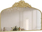 Arch Antique Gold Mirror, 40x30inch Baroque Style Vintage Metal Frame Wall by IPOUF