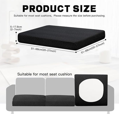 8Pcs Outdoor Cushion Covers, Patio Cushion Covers, Stretch Elastic Slipcovers - Image 2