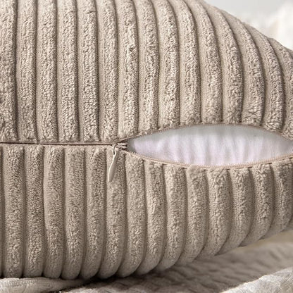 MIULEE Taupe Decorative Throw Pillow Covers - Image 3