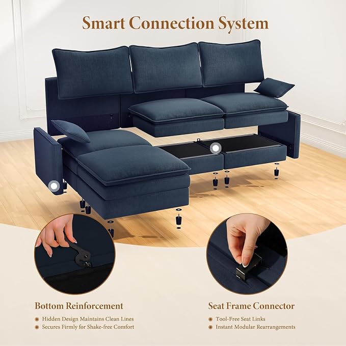 Vesgantti Large Modular Sectional Sofa, Big Comfy Cloud Couch - Image 5