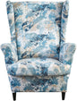 HAOYONG Wing Chair Slipcovers Printed Wingback Chair Covers 2 Pieces Wingback by HAOYONG