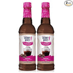 Jordan's Skinny Syrups Sugar Free Coffee Syrup, Mocha Flavor Drink Mix, Zero Calorie Flavoring for Chai Latte, Protein Shake, Food & More, Gluten Free, Keto Friendly, 25.4 Fl Oz, 2 Pack