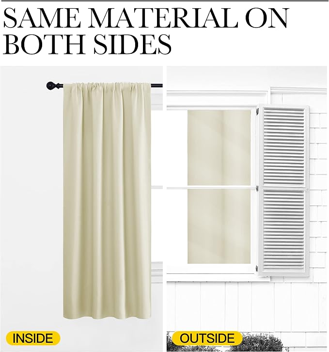 NICETOWN Blackout Curtains for Living Curtains, Window Treatment Thermal - Image 6