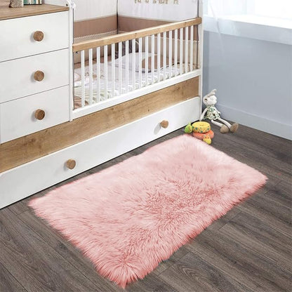Latepis Pink 2x3 Faux Fur Rug for Bedroom Decor for Teen Girls Throw Fuzzy - Image 7
