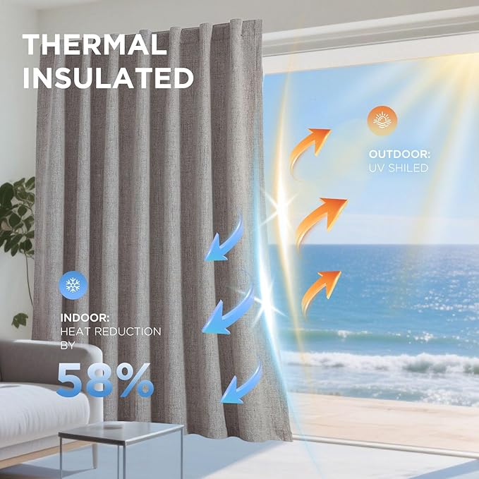 Joydeco 100% Blackout Curtains for Bedroom - Image 4
