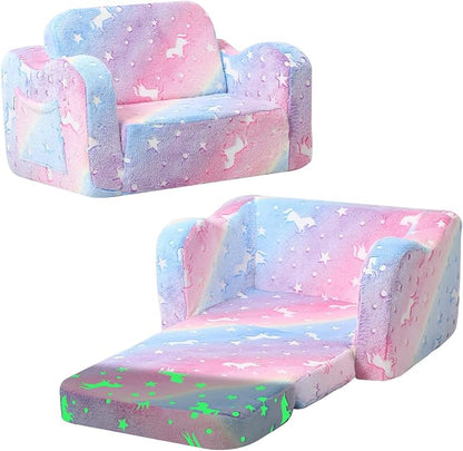 MeMoreCool Glowing Rainbow Unicorn Kids Chair by MeMoreCool
