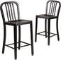 Flash Furniture Commercial Grade 24" High Black-Antique Gold Metal by FlashFurniture