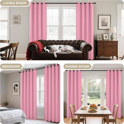 Joydeco Blackout Curtains 63 Inchs Long 52 Wide Black Out Curtains 2 Panels - Image 6
